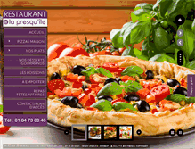 Tablet Screenshot of pizzeria-la-presquile.com